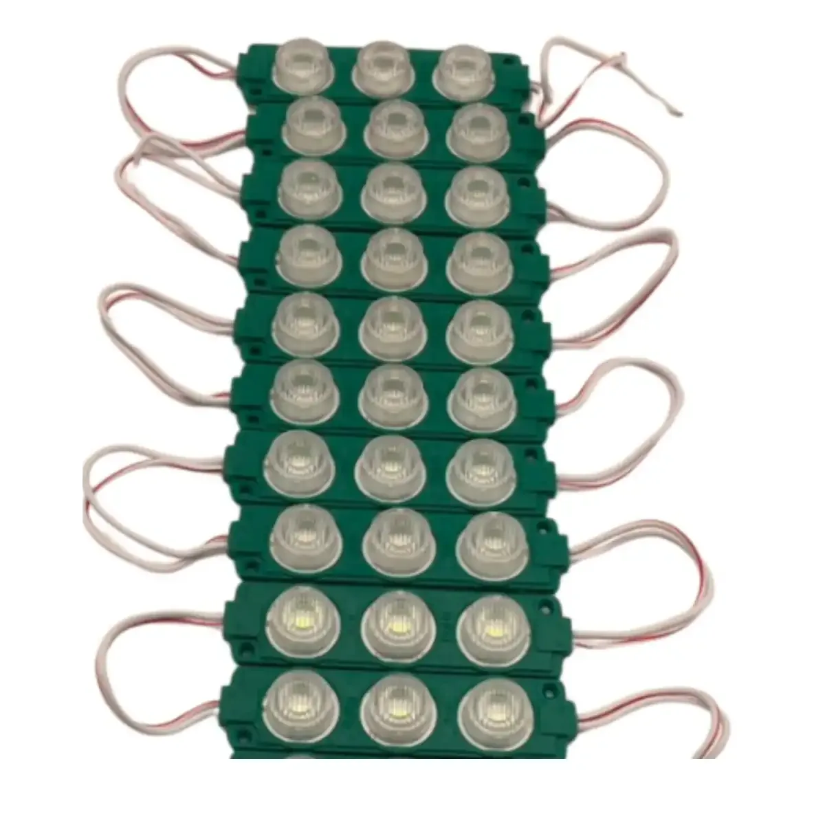12 Volt 3 Watt 3'lü Lensli 3030 Reklamcı Modül Yeşil
