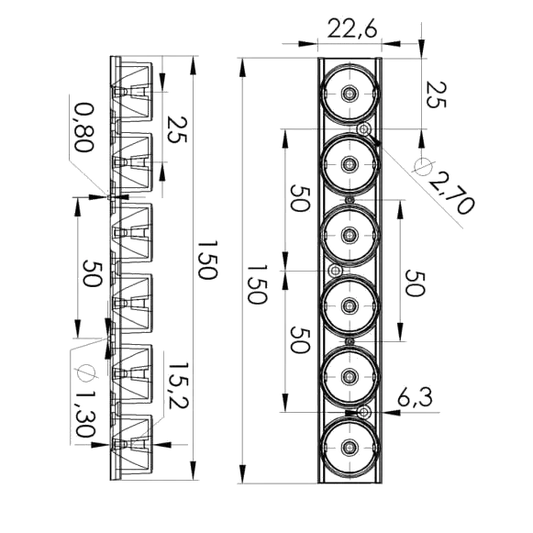 25 Derece 6lı Grup Lens 6LBC25D