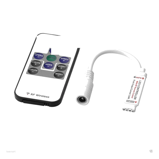 Powermax Mini RGB Şerit Led Kontrol RF Kumandalı 12A 5-24V