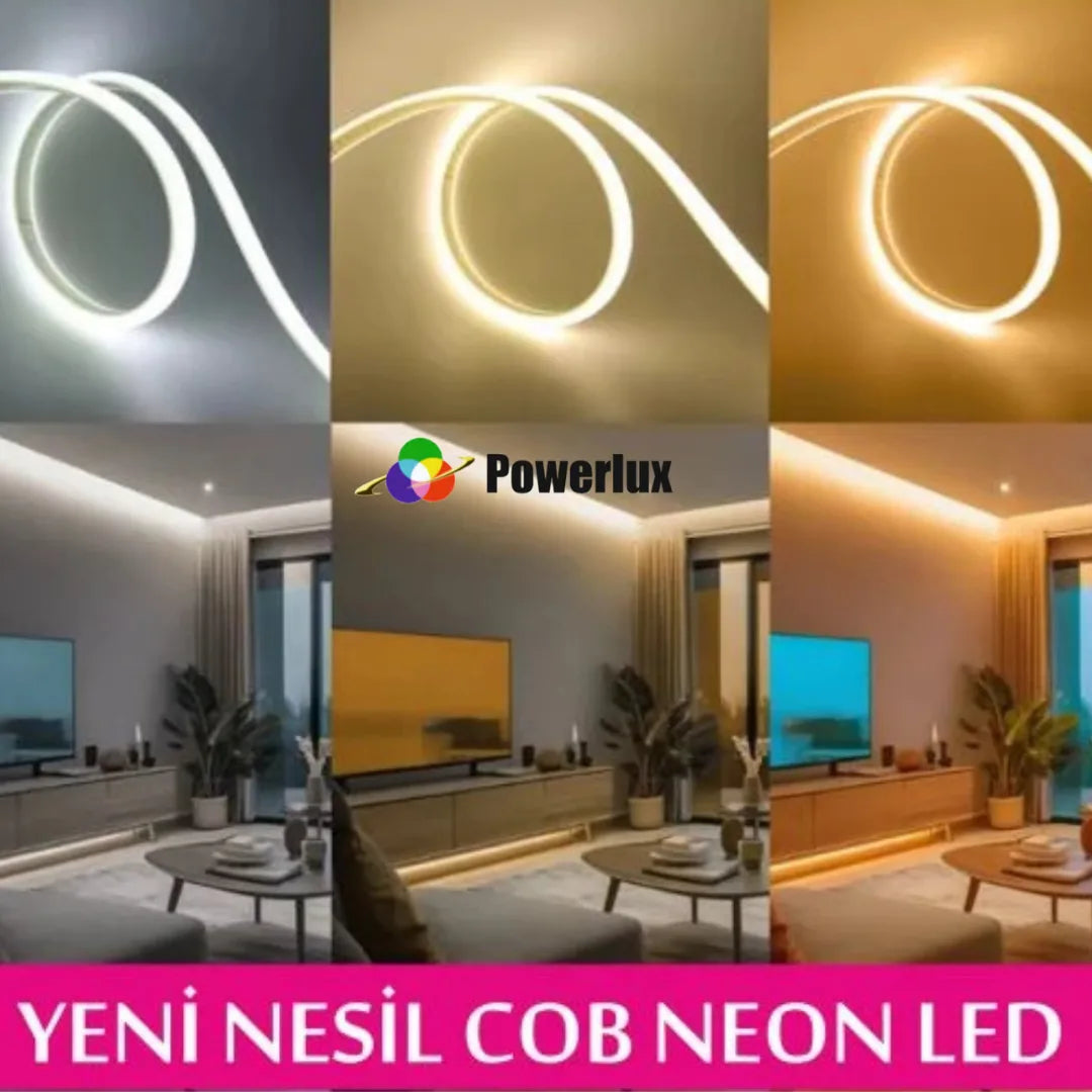 Powermax 220 Volt Şerit Led IP67 Silikonlu 50 Metre Standart Mavi