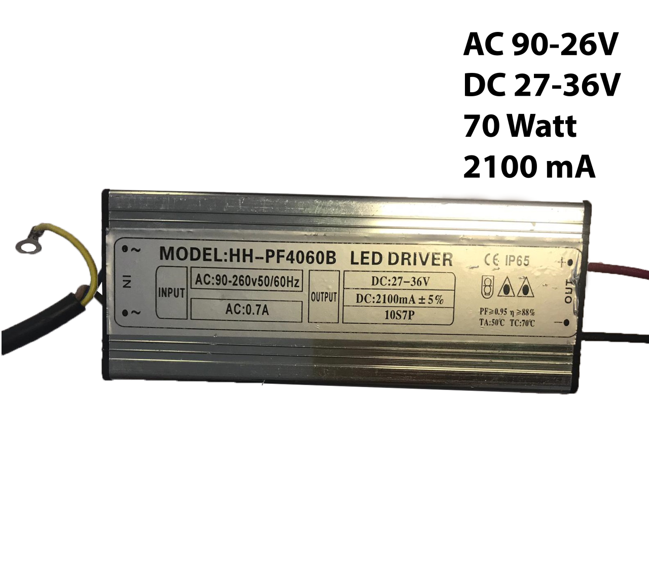 Led Driver 70W 2100mA 27-36Vdc HH-PF4060B