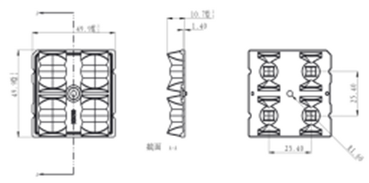 Darkoo 2x2 30*90D Lens DK-5050-30*90-TP-4H1-V1