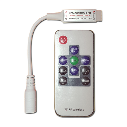 Powermax Mini RGB Şerit Led Kontrol RF Kumandalı 12A 5-24V
