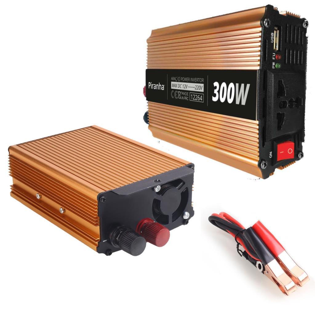 Piranha Araç İçi Power İnvertor 300W