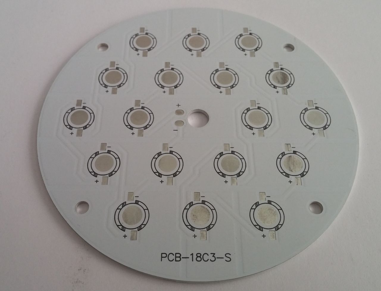 Tek Renk 18Li Round Pcb 10,8cm Grup Lens Model