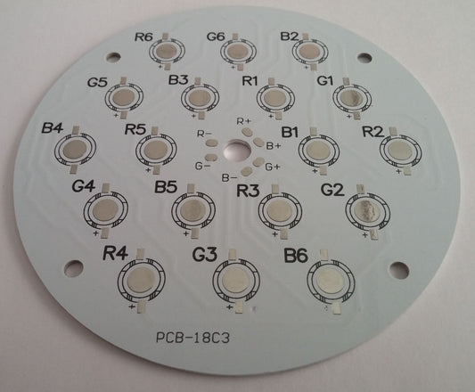 Tek Renk 18Li Round Pcb 10,8cm Grup Lens Model