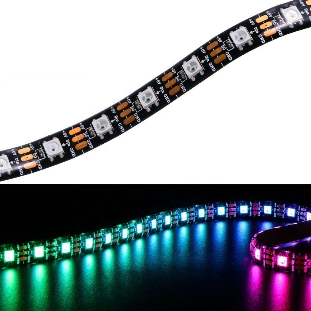 WS2812B RGB Magic Şerit Led IP65 Metrede 60 Led