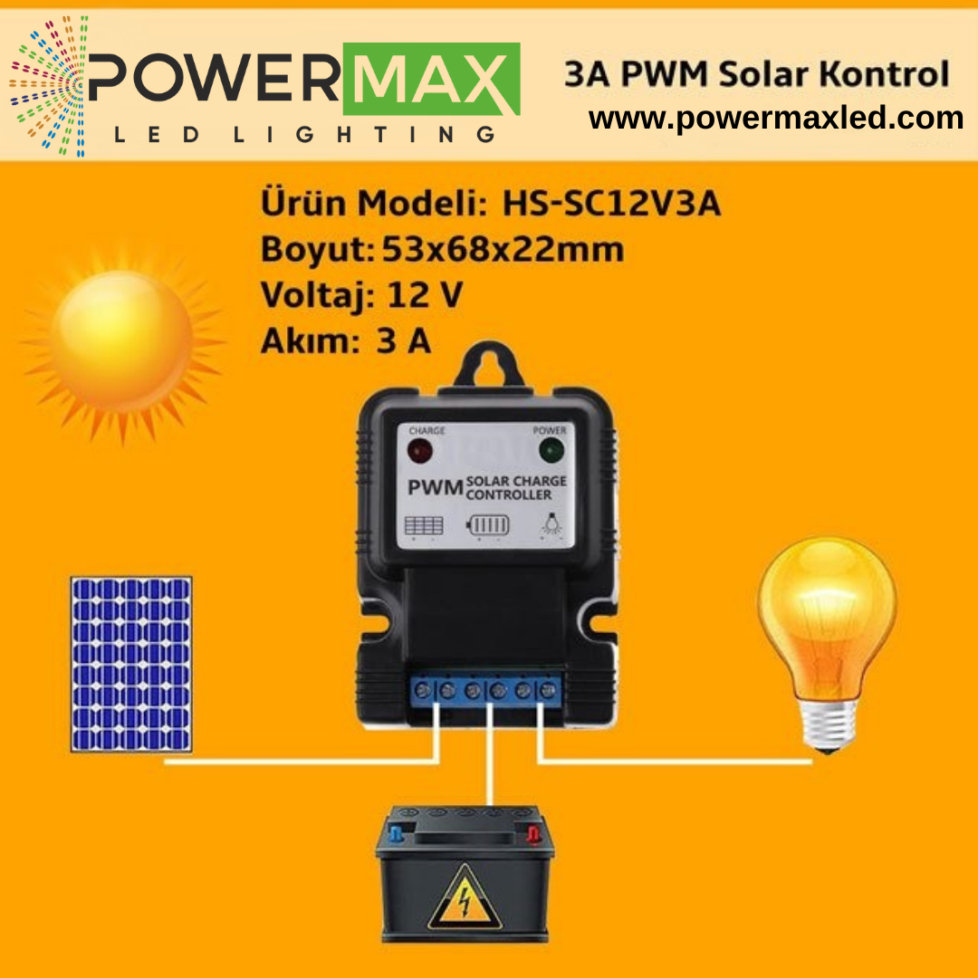 Solar Controller (Solar Şarj Cihazı) 3 Amper