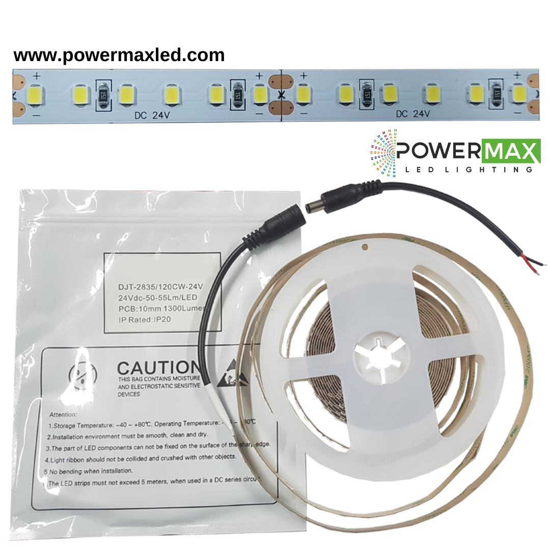 Powermax 24Volt 2835 Tek Çipli 120 Led Şerit Led