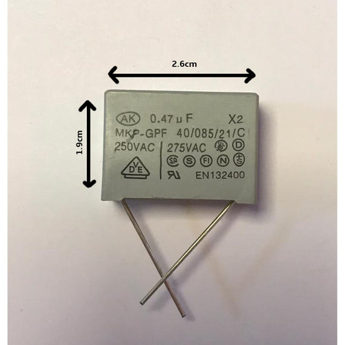 0.47uf 275v x2 capacitor 40/085/21/C MKP-GPF 22MM