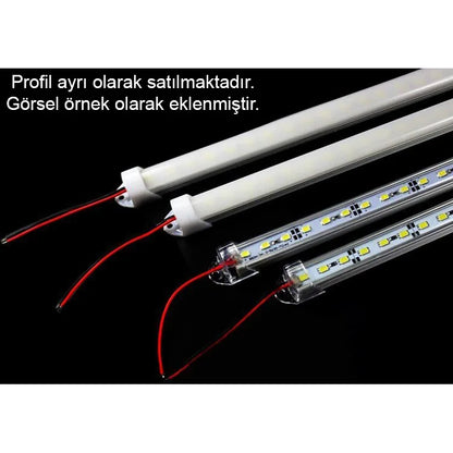 12 Volt 5630 Ledli Led Bar Alüminyum Çubuk 72 Ledli Yeşil