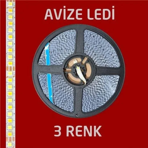 2835 Ledli Sabit Akım Avize Şerit Ledi 8MM (5 Metre) Beyaz
