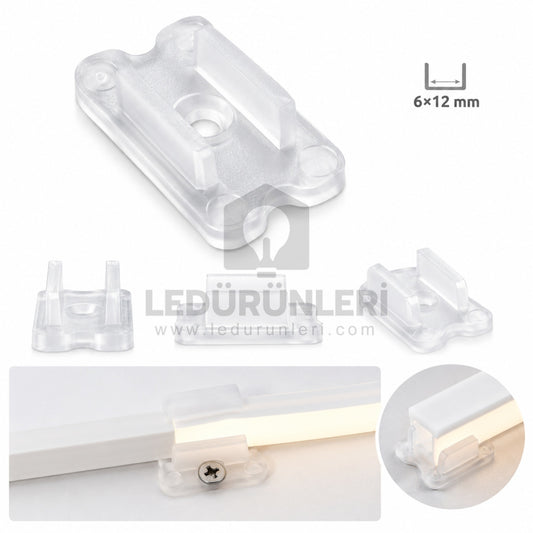 6x12 Neon led sabitleme montaj aparatı