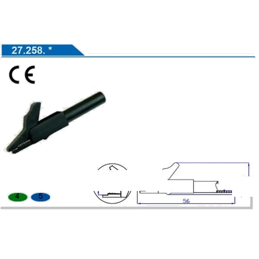 AF-0116B Krokodil Klip Küçük Krokodil Kırmızı-Siyah Takım