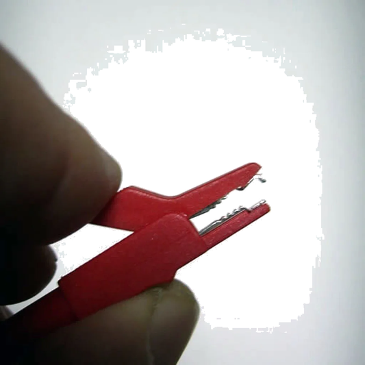 AF-0116B Krokodil Klip Küçük Krokodil Kırmızı-Siyah Takım