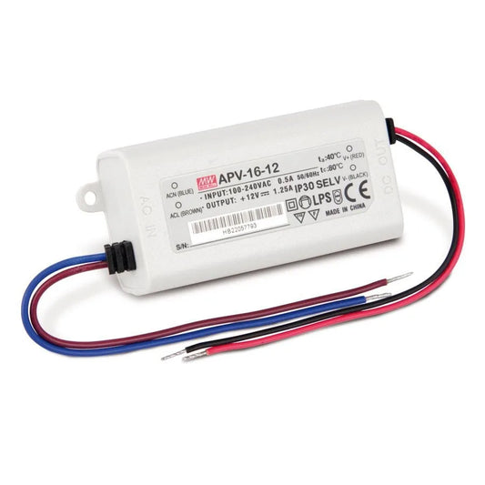 APV-16-12 12 Volt 1.25 Amper IP30 Meanwell