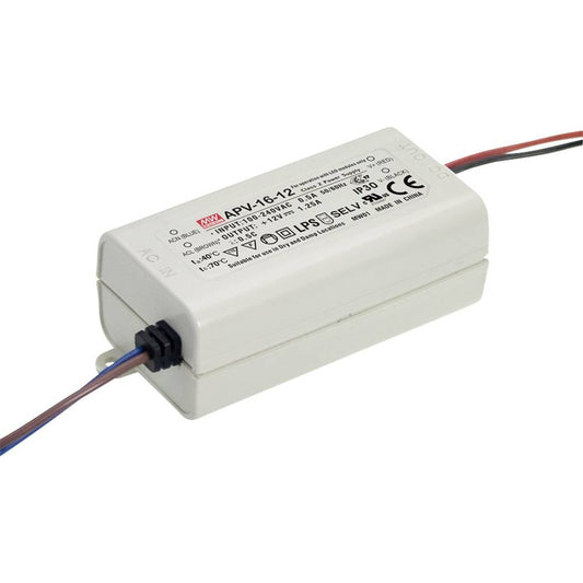 APV-16-12 12 Volt 1.25 Amper IP30 Meanwell