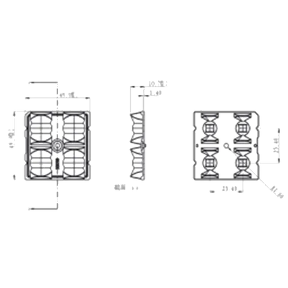 Darkoo 2x2 30*90D Lens DK-5050-30*90-TP-4H1-V1