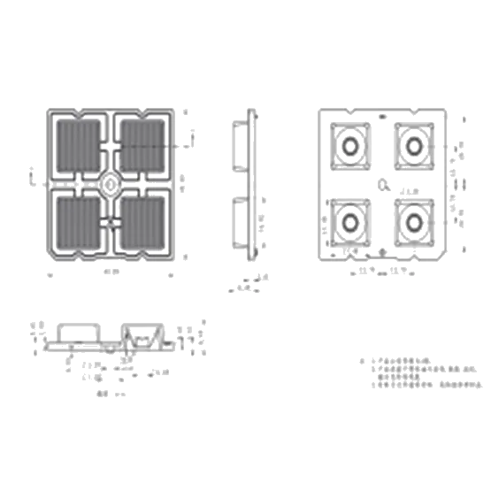 Darkoo 2x2 30D Lens DK-5050-30-LENS-4H1-H8.5-XPE-V1