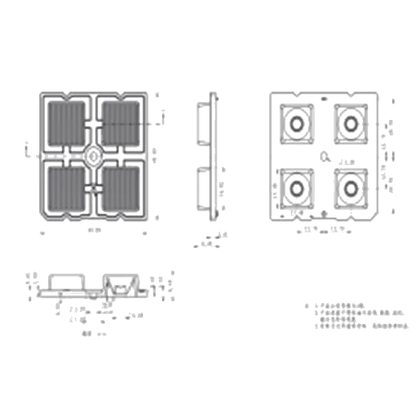 Darkoo 2x2 30D Lens DK-5050-30-LENS-4H1-H8.5-XPE-V1