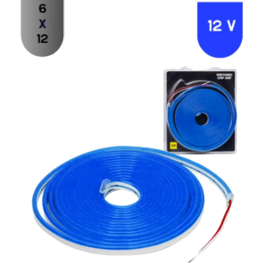 Mavi Neon Led 12V 8x16mm 1S 5 Metre