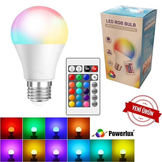 Powermax 7W RGBW Led Ampul IR Kumandalı