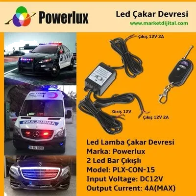 Powermax Polis Çakar Devresi / Ledli Çakar PLX-CON-15
