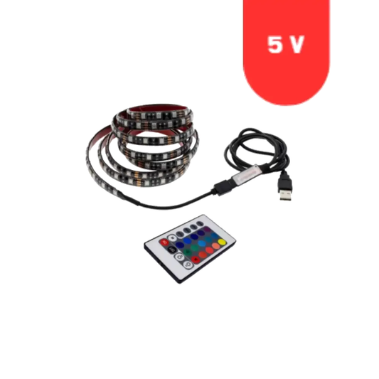 Powermax TV Arkası Şerit Led 5V RGB IR Kumandalı