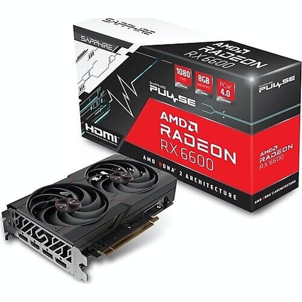 Sapphire 11310-01-20G VGA Pulse AMD RX6600 Gam 8GB GDDR6