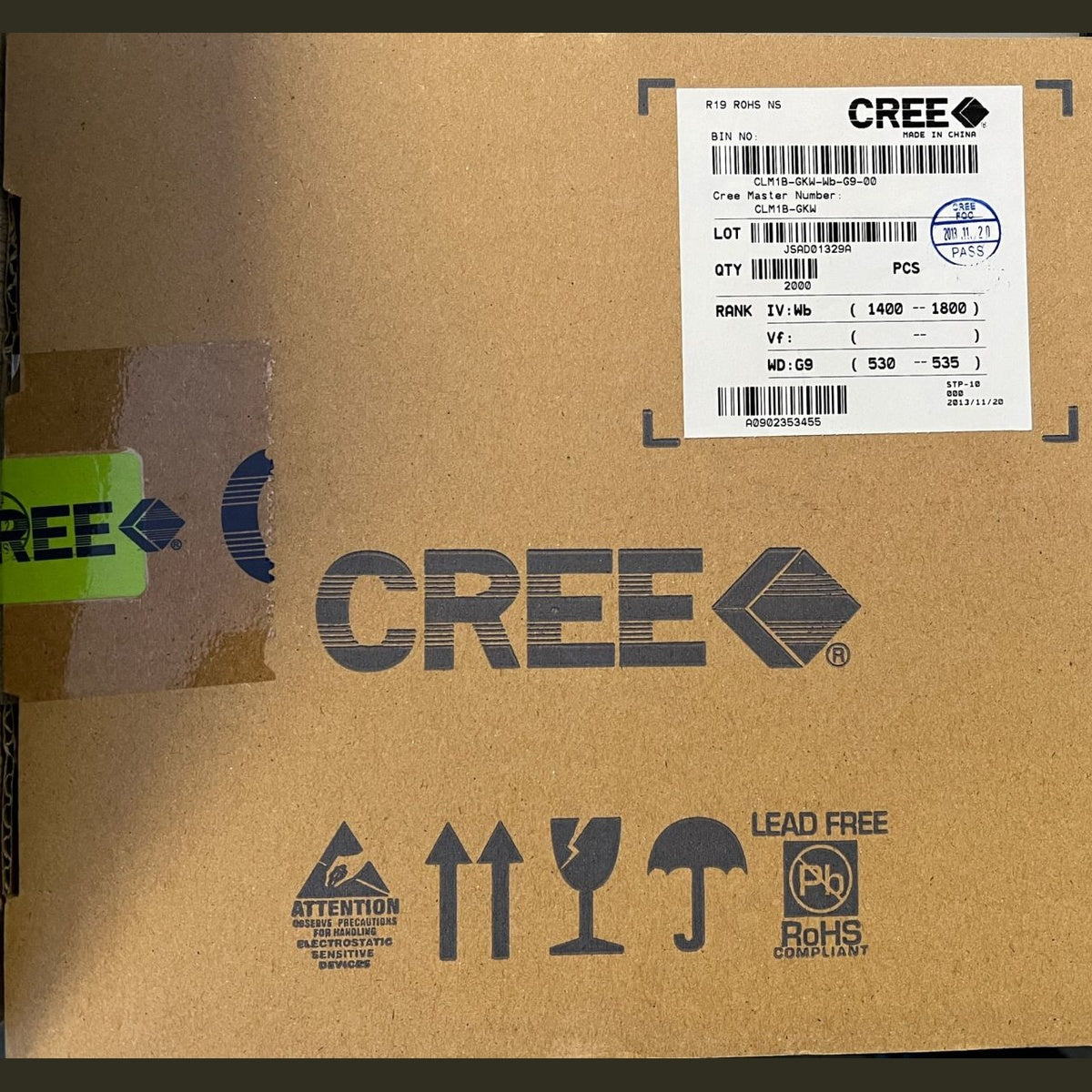 3528 smd Yeşil Led 1210 530-535 NM YEŞİL  2000'lik Paket