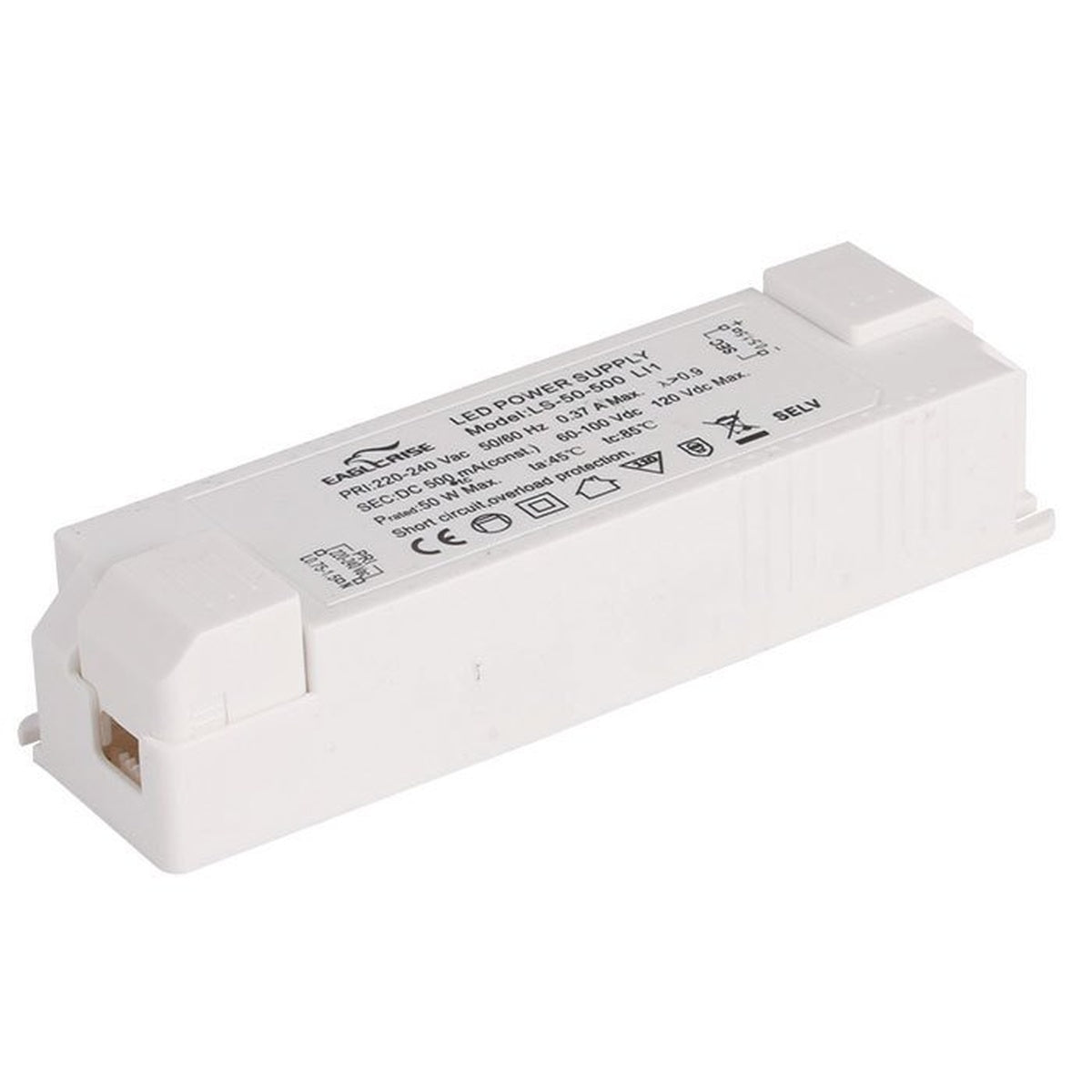 EG-LS-50-500-LI1 50W 500mA Eaglerise Driver IP20 Flicker Free