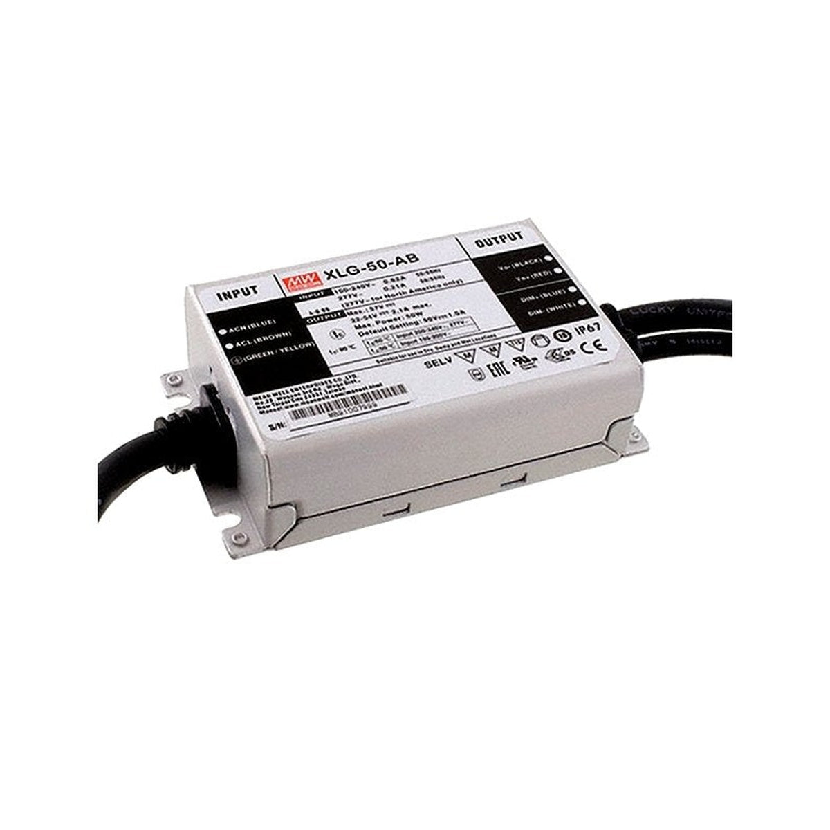XLG-50-AB 22~54Vdc,530~2100mA DIM+ADJ Meanwell