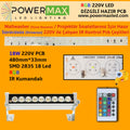 RGB IR Kumandalı 220 Volt 18 Watt SMD 2835 Ledli Hazır Wallwasher PCB