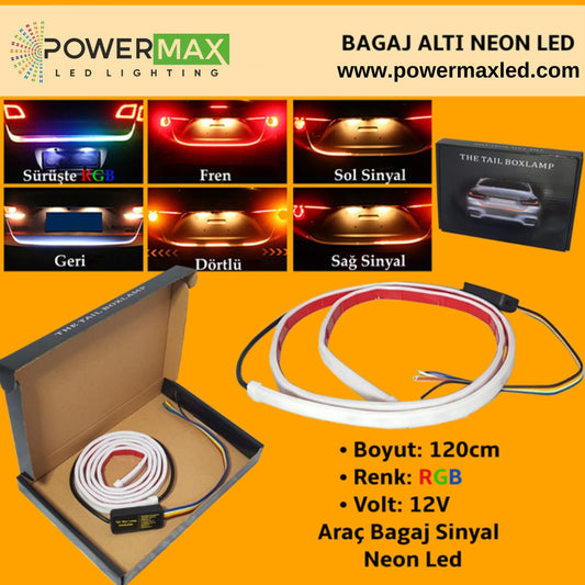 5 Fonksiyonlu Oto Bagaj Altı Kayan Led