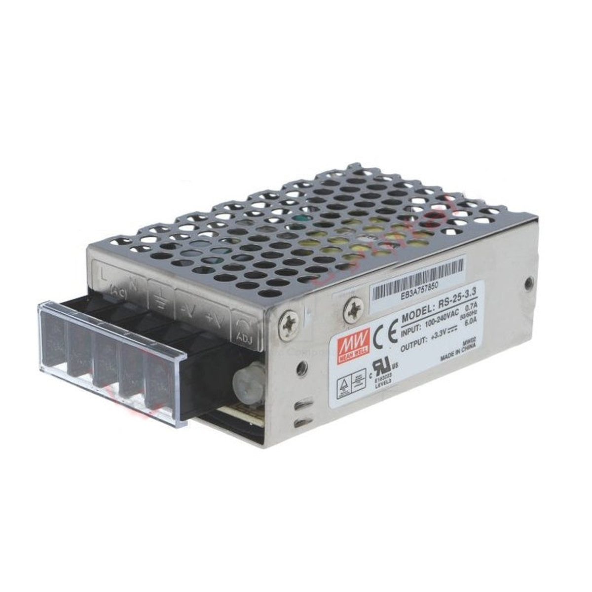 RS-50-3.3 3.3Volt 10 Amper 50W Meanwell