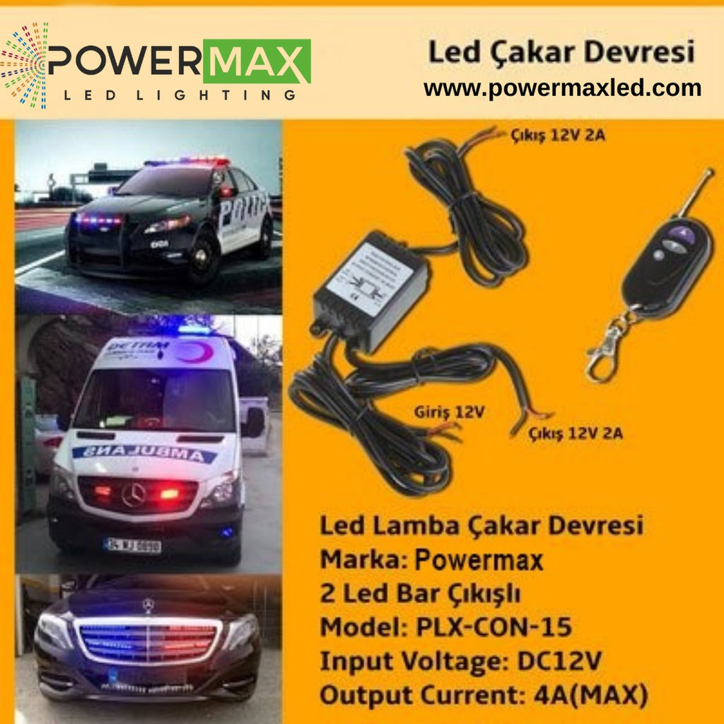 Powermax Polis Çakar Devresi / Ledli Çakar PLX-CON-15