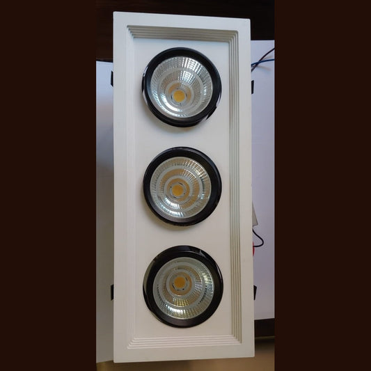 60 Watt 4000K 3'lü Oynar Başlı Downlight