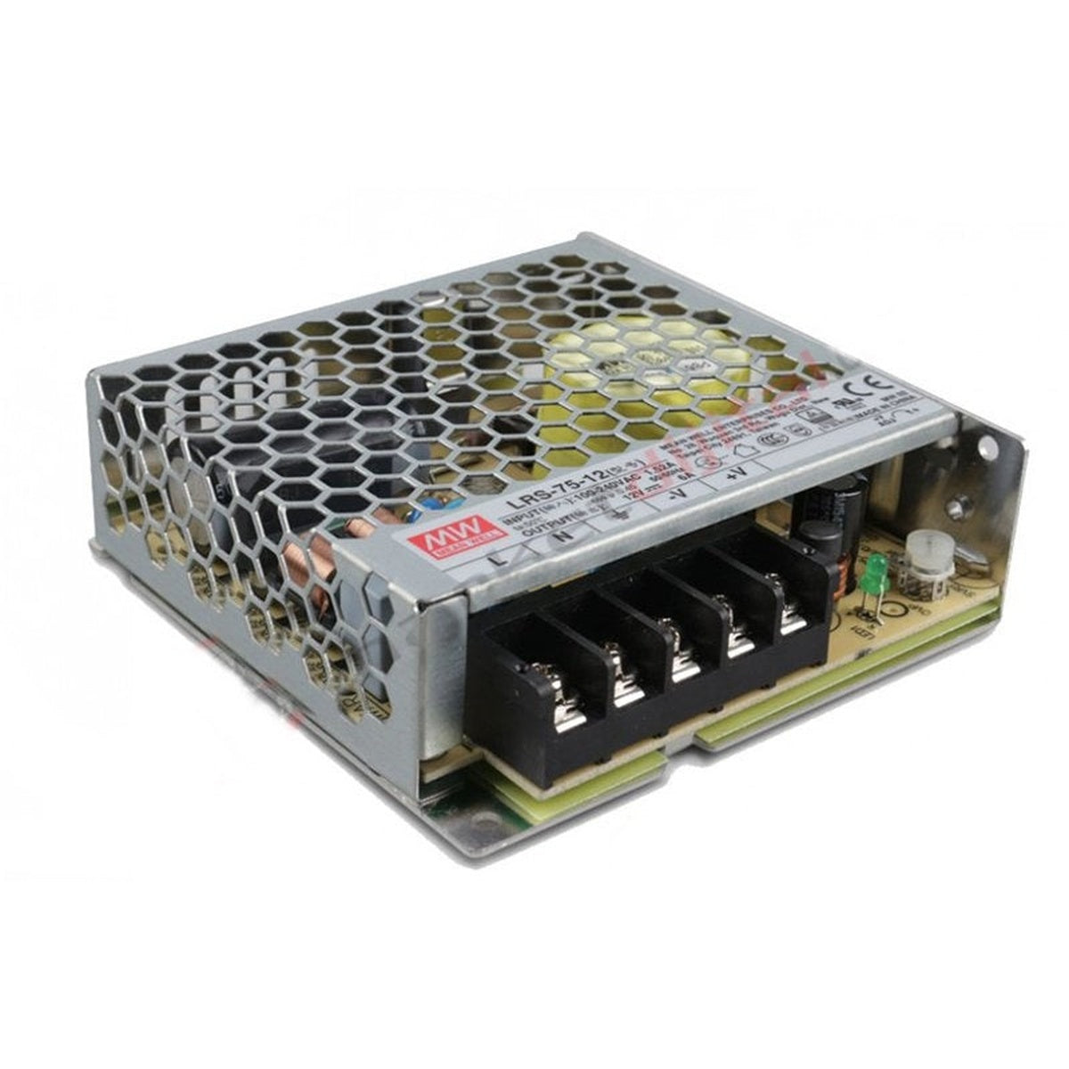LRS-75-12 12Volt 0-6 Amper 72W Meanwell