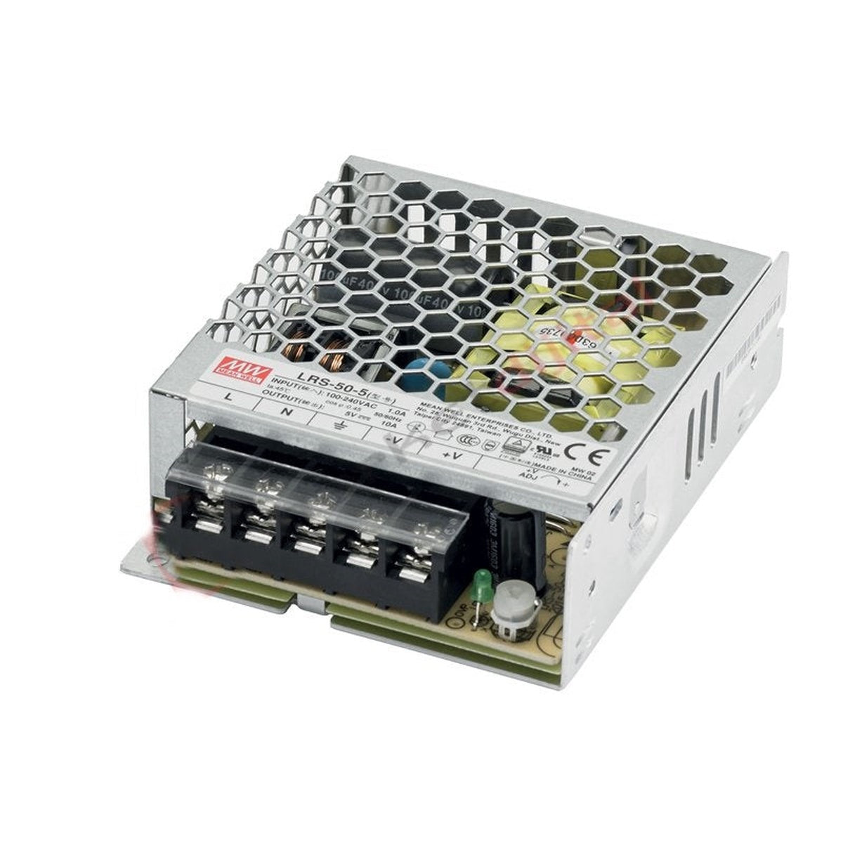 LRS-50-5 5Volt 0-10 Amper 50W Meanwell