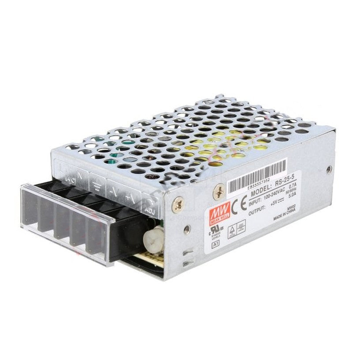 RS-25-5 5Volt 0-5 Amper 25W Meanwell