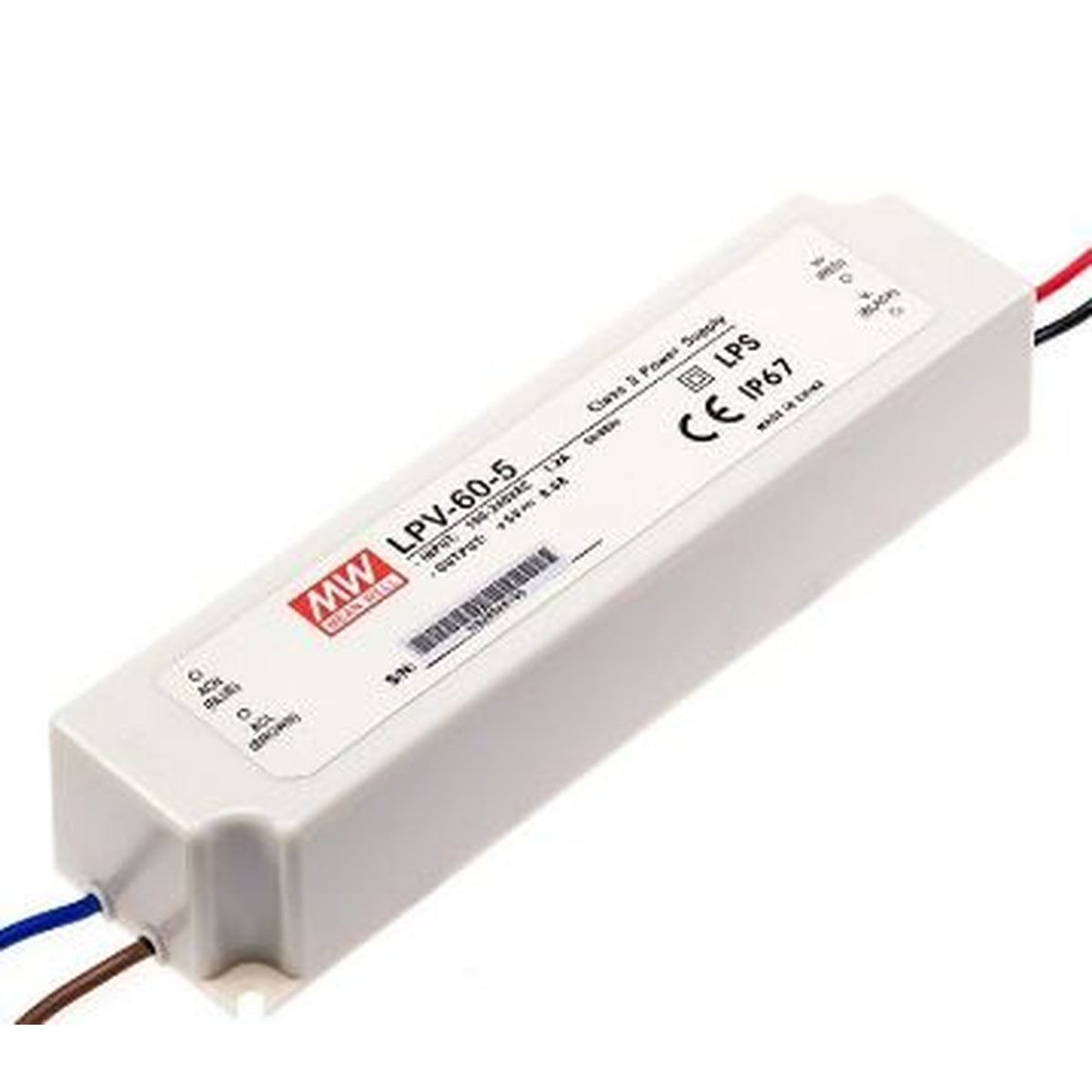 LPV-60-5 5 Volt 8 Amper IP67 Meanwell