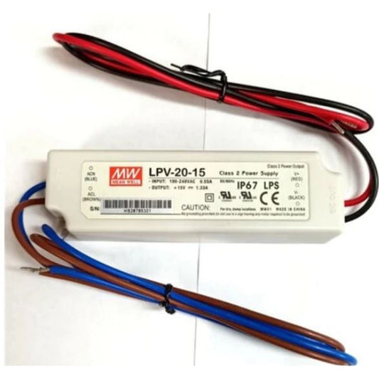 LPV-20-15 15 Volt 1.33 Amper IP67 Meanwell