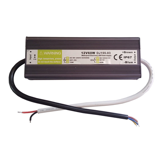 12 Volt 5 Amper IP67 Adaptör PLX-12-60