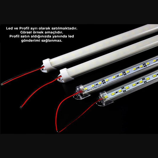 PJ1094 Tek Sıra Led Pcb İçin 1 Mt Bar Led Profil (İthal Profil)