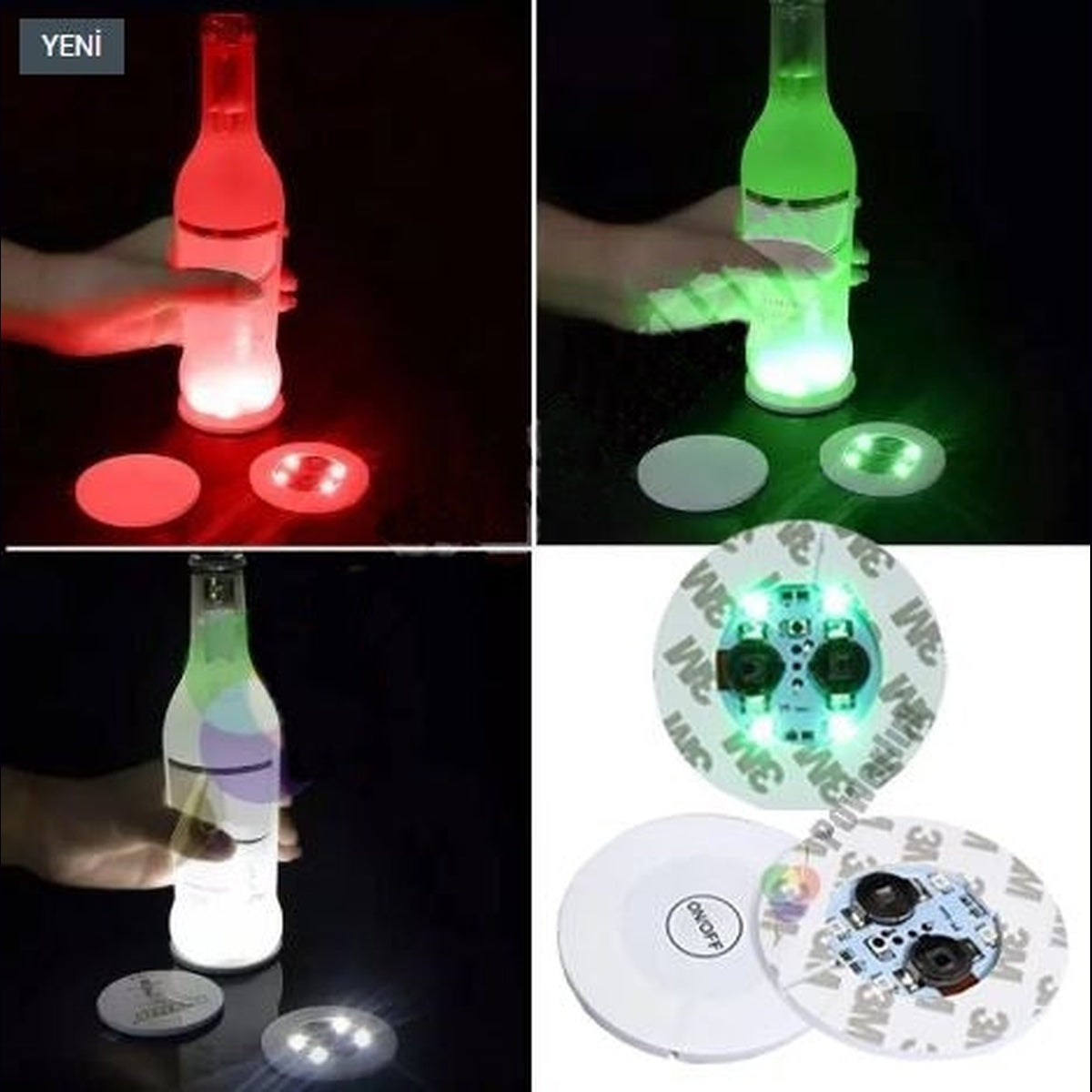 Led Işıklı Bardak Altlığı