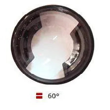 Siyah Kılıflı 60 Derece Bombeli Dış Bükey Lens 23mm