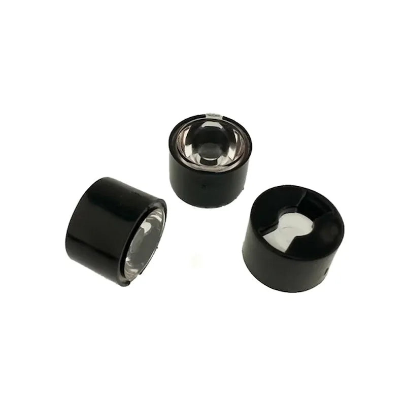 Tekli Kılıflı Power Led Lensi Led Mercek 20mm 15 Derece Şeffaf
