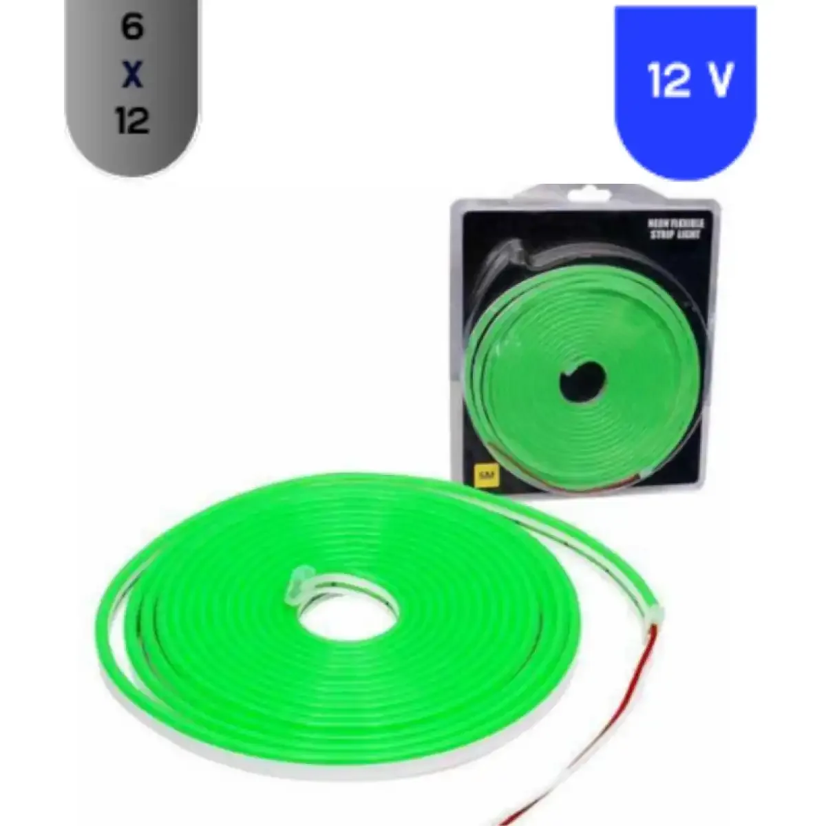 Yeşil Neon Led 220V 15x16mm T5 5 Metre