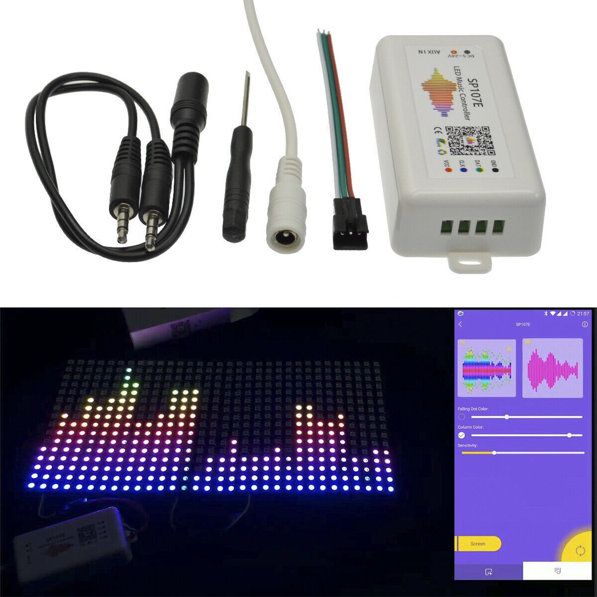 Powermax Pixel RGB Led Müzik Kontrol Cihazı Bluetoothlu SP107E