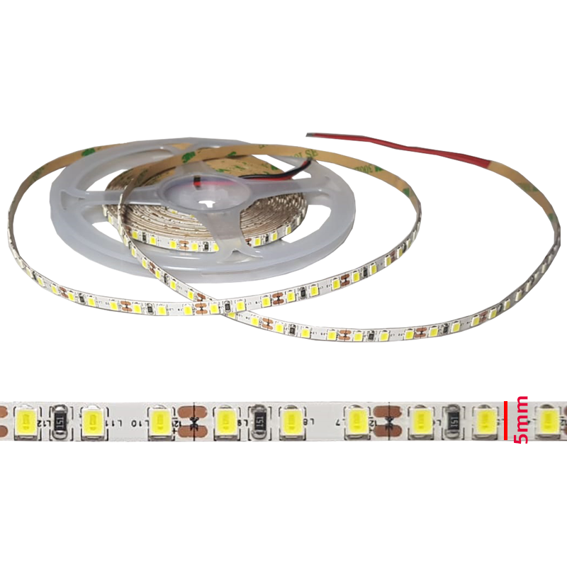 Powermax 12V 2835 Tek Çipli 120 Led Şerit Led 5MM IP20